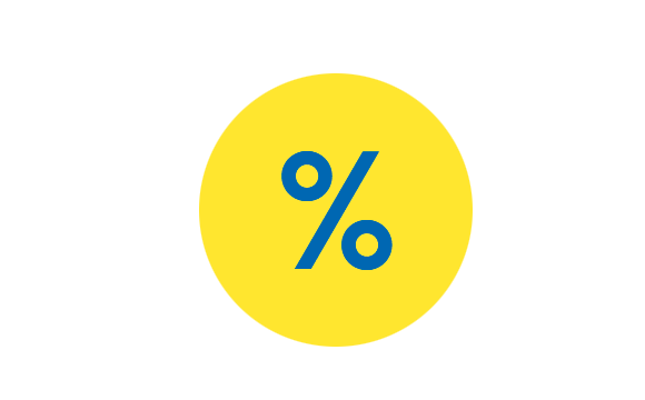 símbolo de descuento